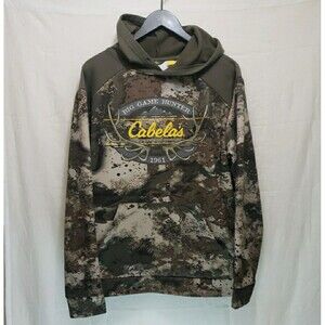 Cabela's Big Game Hunter Camo Pullover Hoodie Sweatshirt Pockets Men’s SIze M